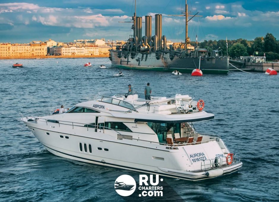Аренда яхты в Санкт Петербурге «fairline Squadron 68»